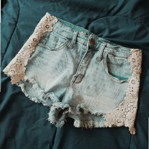 Mossimo Lace Jean Shorts